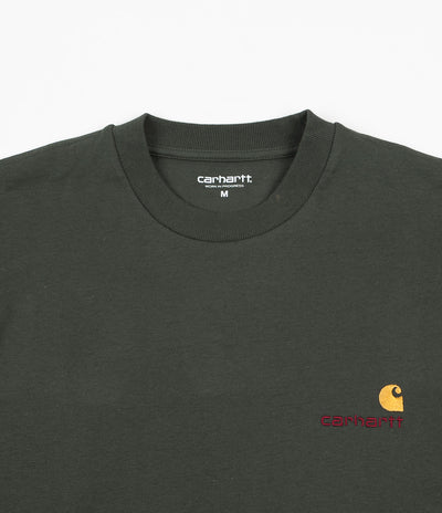 Carhartt American Script Long Sleeve T-Shirt - Dark Teal