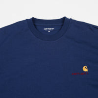 Carhartt American Script Long Sleeve T-Shirt - Metro Blue thumbnail