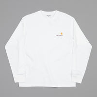 Carhartt American Script Long Sleeve T-Shirt - White thumbnail