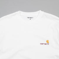 Carhartt American Script Long Sleeve T-Shirt - White thumbnail