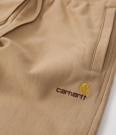 Carhartt American Script Sweatpants - Dusty Hamilton Brown