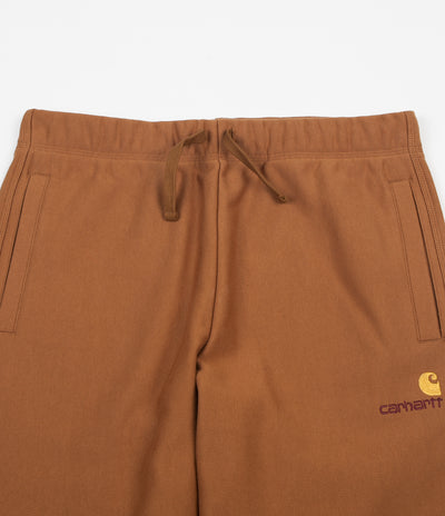 Carhartt American Script Sweatpants - Hamilton Brown