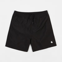 Carhartt Cay Swim Shorts - Black / White thumbnail