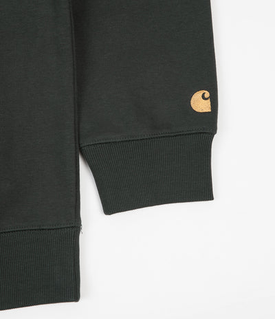 Carhartt Chase Crewneck Sweatshirt - Dark Teal / Gold