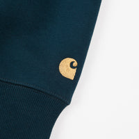 Carhartt Chase Crewneck Sweatshirt - Duck Blue / Gold thumbnail