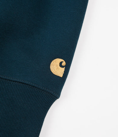 Carhartt Chase Crewneck Sweatshirt - Duck Blue / Gold