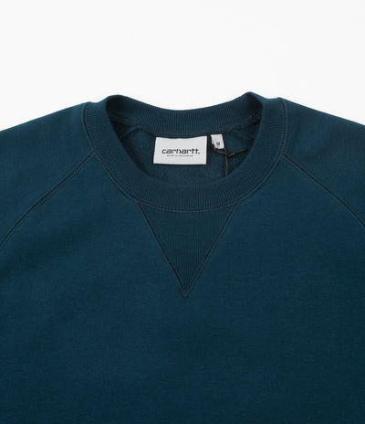 Carhartt Chase Crewneck Sweatshirt - Duck Blue / Gold