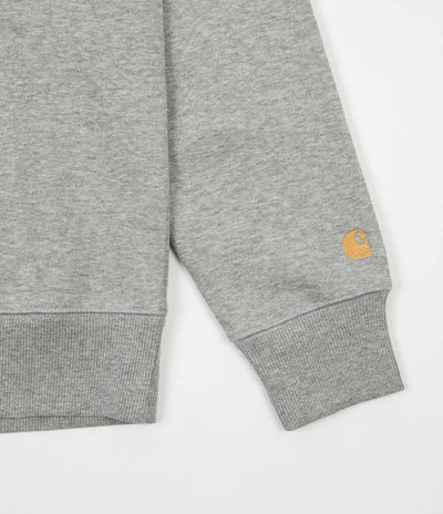 Carhartt Chase Crewneck Sweatshirt - Grey Heather / Gold