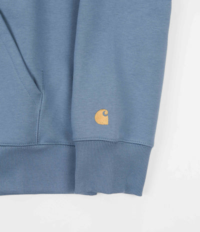 Carhartt Chase Hoodie - Icy Water / Gold