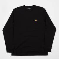 Carhartt Chase Long Sleeve T-Shirt - Black / Gold thumbnail