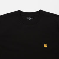 Carhartt Chase Long Sleeve T-Shirt - Black / Gold thumbnail