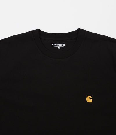 Carhartt Chase Long Sleeve T-Shirt - Black / Gold