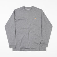 Carhartt Chase Long Sleeve T-Shirt - Dark Grey Heather / Gold thumbnail