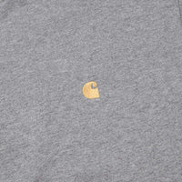 Carhartt Chase Long Sleeve T-Shirt - Dark Grey Heather / Gold thumbnail