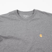 Carhartt Chase Long Sleeve T-Shirt - Dark Grey Heather / Gold thumbnail