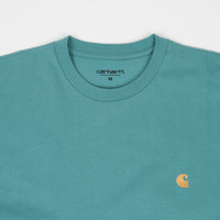 Carhartt Chase Long Sleeve T-Shirt - Frosted Turquoise / Gold thumbnail