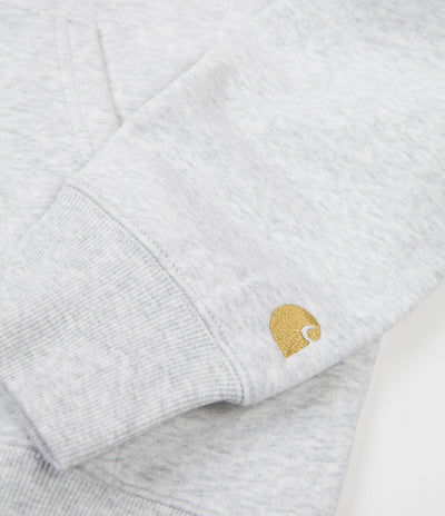 Carhartt Chase Neck Zip Sweatshirt - Ash Heather / Gold