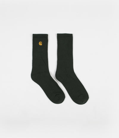 Carhartt Chase Socks - Bottle Green / Gold