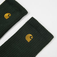 Carhartt Chase Socks - Bottle Green / Gold thumbnail