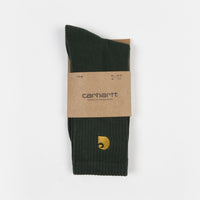 Carhartt Chase Socks - Bottle Green / Gold thumbnail