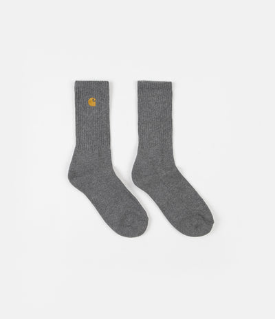 Carhartt Chase Socks - Dark Grey Heather / Gold