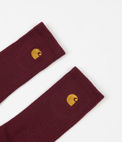 Carhartt Chase Socks - Merlot / Gold