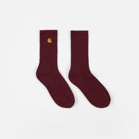 Carhartt Chase Socks - Merlot / Gold thumbnail