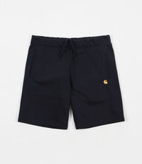 Carhartt Chase Sweat Shorts - Dark Navy / Gold