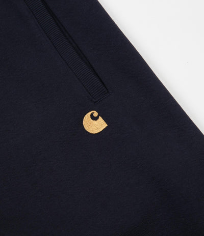 Carhartt Chase Sweat Shorts - Dark Navy / Gold