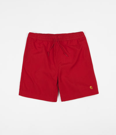 Carhartt Chase Swim Trunks - Cardinal / Gold