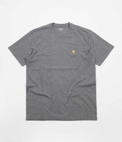 Carhartt Chase T-Shirt - Dark Grey Heather / Gold