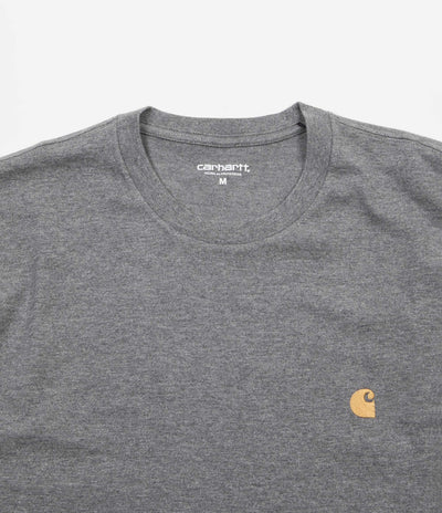 Carhartt Chase T-Shirt - Dark Grey Heather / Gold