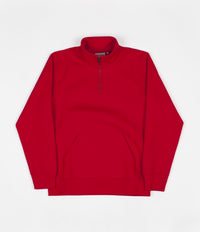 Carhartt Chase Zip Neck Sweatshirt - Cardinal / Gold