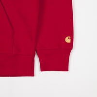 Carhartt Chase Zip Neck Sweatshirt - Cardinal / Gold thumbnail