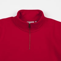 Carhartt Chase Zip Neck Sweatshirt - Cardinal / Gold thumbnail