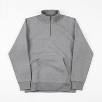 Carhartt Chase Zip Neck Sweatshirt - Dark Grey Heather / Gold thumbnail