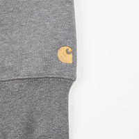 Carhartt Chase Zip Neck Sweatshirt - Dark Grey Heather / Gold thumbnail