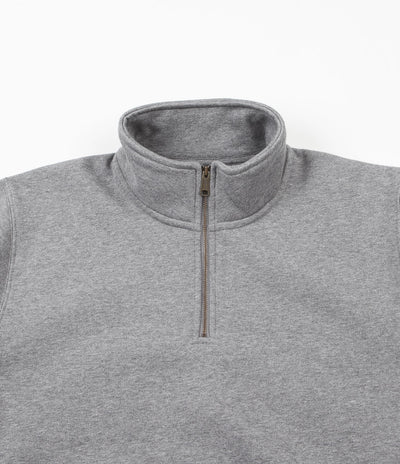 Carhartt Chase Zip Neck Sweatshirt - Dark Grey Heather / Gold