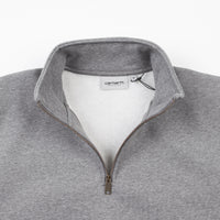 Carhartt Chase Zip Neck Sweatshirt - Dark Grey Heather / Gold thumbnail