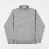 Carhartt Chase Zip Neck Sweatshirt - Grey Heather / Gold thumbnail