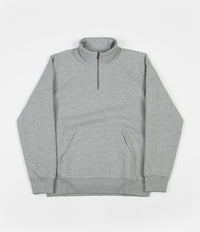 Carhartt Chase Zip Neck Sweatshirt - Grey Heather / Gold