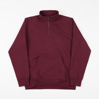 Carhartt Chase Zip Neck Sweatshirt - Merlot / Gold thumbnail