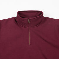 Carhartt Chase Zip Neck Sweatshirt - Merlot / Gold thumbnail