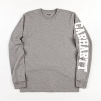 Carhartt College Left Long Sleeve T-Shirt - Grey Heather / White thumbnail