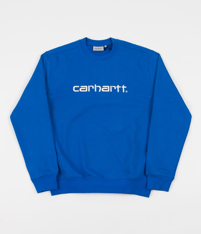 Carhartt Crewneck Sweatshirt - Azzuro / White