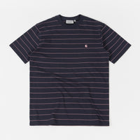 Carhartt Denton T-Shirt - Denton Stripe / Space / Malaga thumbnail