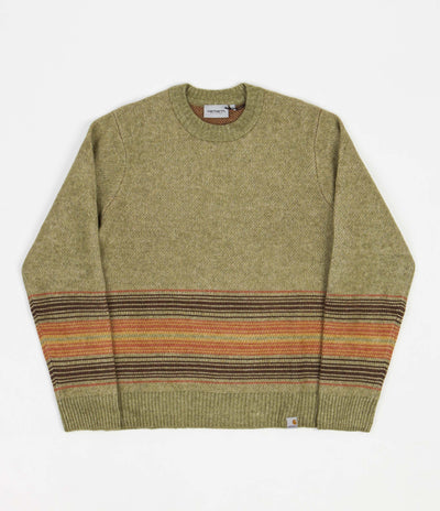 Carhartt Dillon Crewneck Sweatshirt - Dillon Stripe / Dollar Green