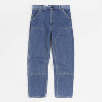 Carhartt Double Knee Denim Pants - Blue Heavy Stone Wash thumbnail