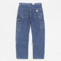 Carhartt Double Knee Denim Pants - Blue Heavy Stone Wash thumbnail