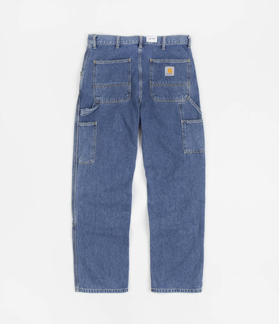 Carhartt Double Knee Denim Pants - Blue Heavy Stone Wash